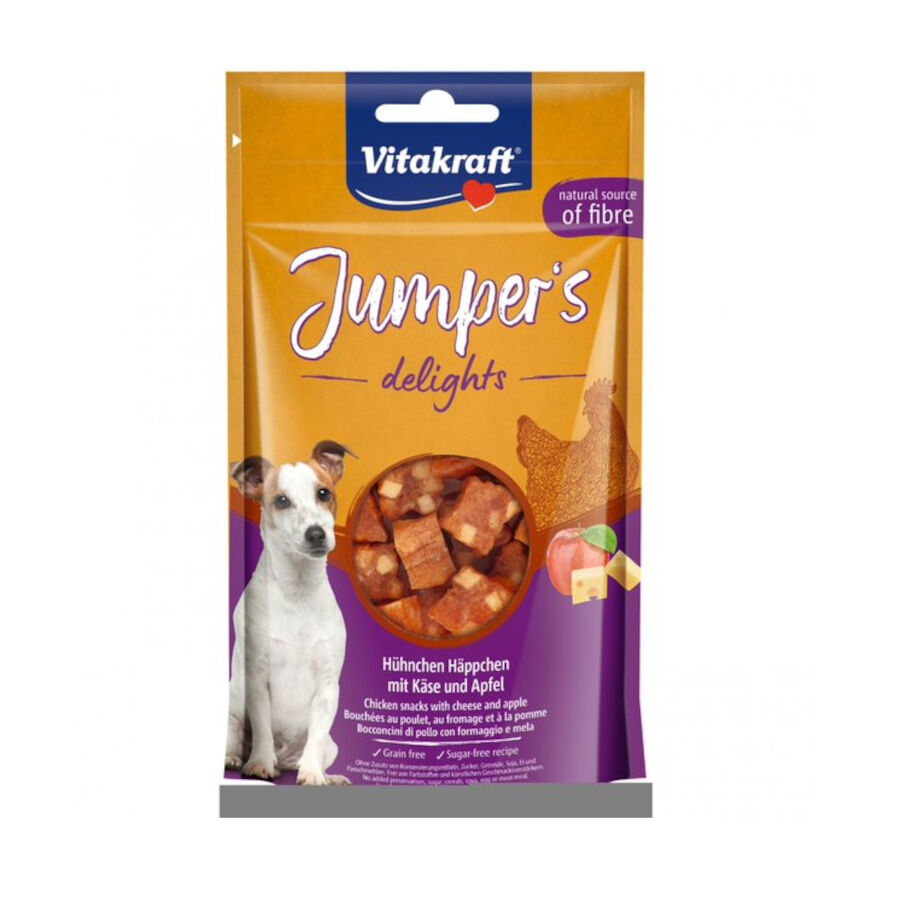80 g Vitakraft Bocaditos Jumper's Delights Pollo y Manzana para perros, , large Imagen numero 1